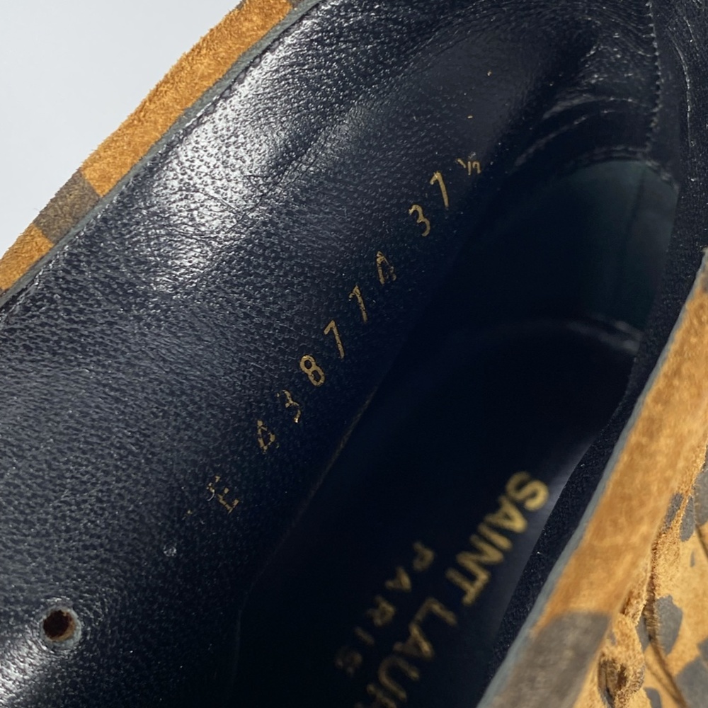 Saint Laurent Anita ankle boots in leopard pattern suede - Picture 8 of 9